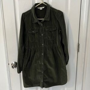 American Eagle Outfitters Dark Green Corduroy Utility Jacket